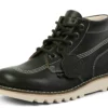 Stivali Kick Hi in pelle martellata Mains verde scuro unisex per adulti Stivali Kick Hi in pelle martellata Mains verde scuro unisex per adulti
