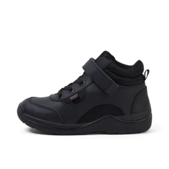 Stomper Hi in pelle nera per bambini