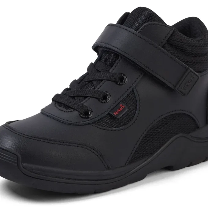 Stomper Hi in pelle nera per bambini Stomper Hi in pelle nera per bambini