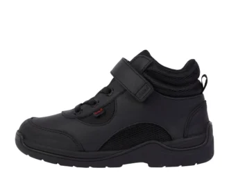 Stomper Hi in pelle nera per ragazzi