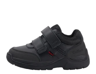 Stomper Mid in pelle nera per bambini