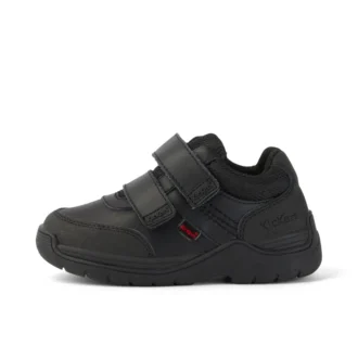 Stomper Mid in pelle nera per ragazzi