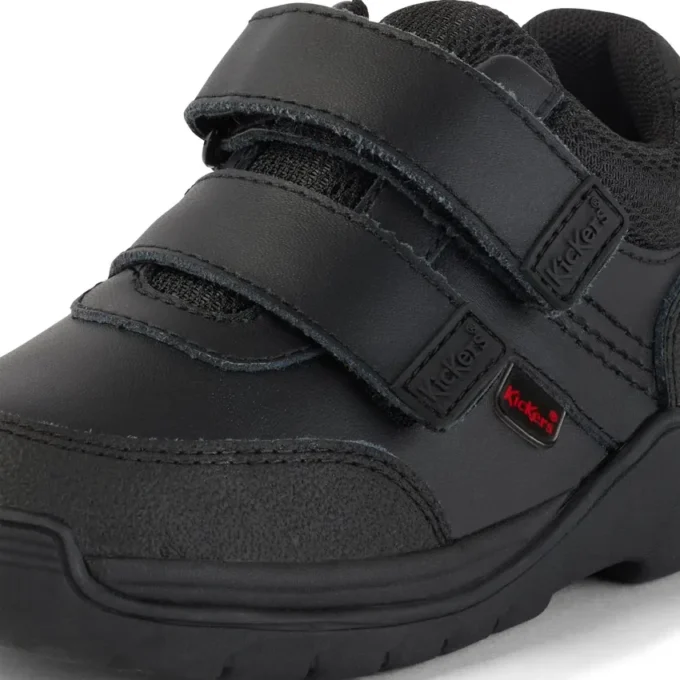 Stomper Mid in pelle nera per bambini Stomper Mid in pelle nera per bambini