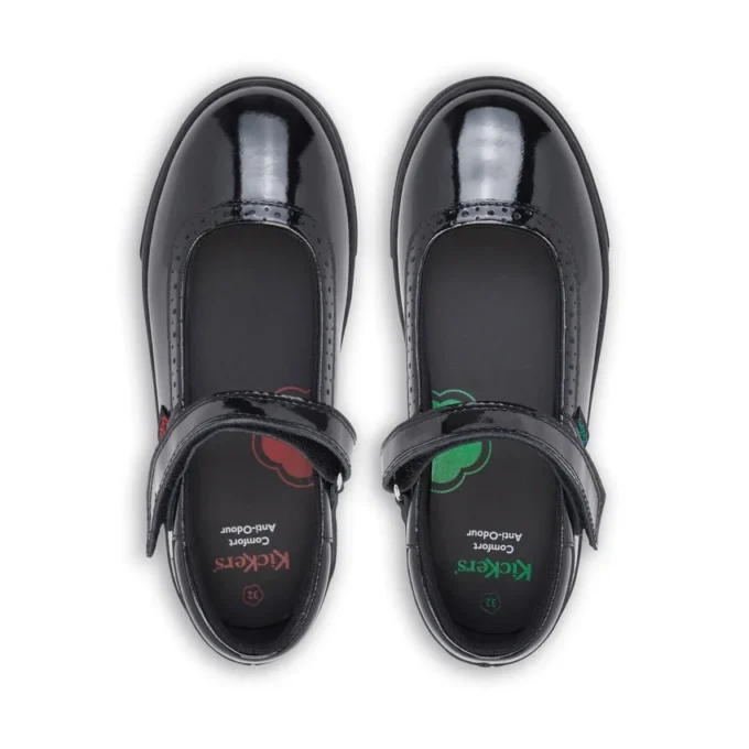 Tovni Brogue MJ in vernice nera per ragazze Tovni Brogue MJ in vernice nera per ragazze