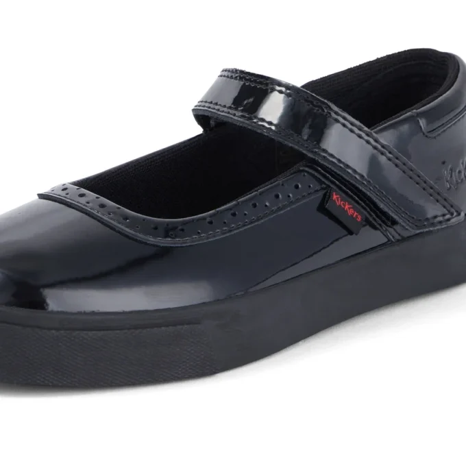 Tovni Brogue MJ in vernice nera per ragazze Tovni Brogue MJ in vernice nera per ragazze