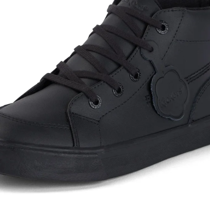 Tovni Hi in pelle nera unisex per ragazzi Tovni Hi in pelle nera unisex per ragazzi