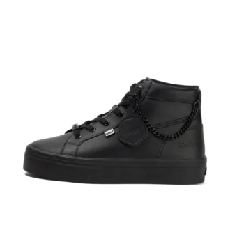 Tovni Hi Stack Chain in pelle nera da ragazza