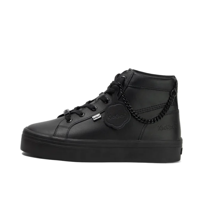 Tovni Hi Stack Chain in pelle nera da ragazza Tovni Hi Stack Chain in pelle nera da ragazza