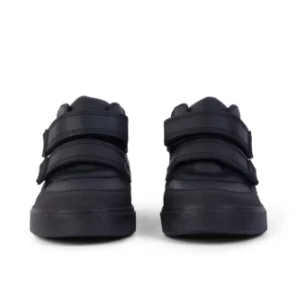 Tovni Scuff Hi in pelle nera per bambini