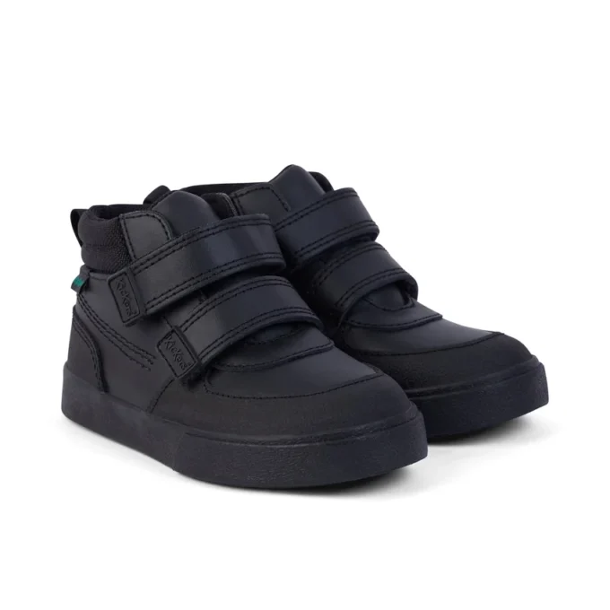 Tovni Scuff Hi in pelle nera per bambini Tovni Scuff Hi in pelle nera per bambini