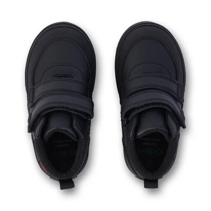 Tovni Scuff Hi in pelle nera per bambini Tovni Scuff Hi in pelle nera per bambini