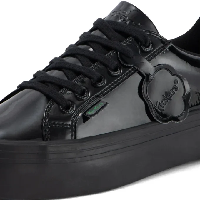 Tovni Stack da donna in pelle alternativa verniciata nera Tovni Stack da donna in pelle alternativa verniciata nera