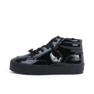 Tovni Stack Hi Flower in vernice nera da donna per ragazzi