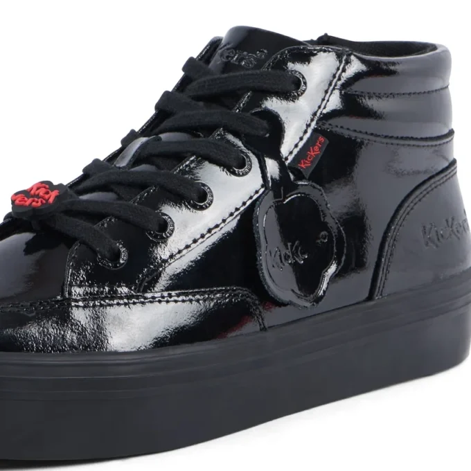 Tovni Stack Hi Flower in vernice nera da donna per ragazzi Tovni Stack Hi Flower in vernice nera da donna per ragazzi