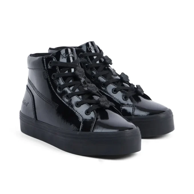 Tovni Stack Hi Flower in vernice nera da ragazza Tovni Stack Hi Flower in vernice nera da ragazza