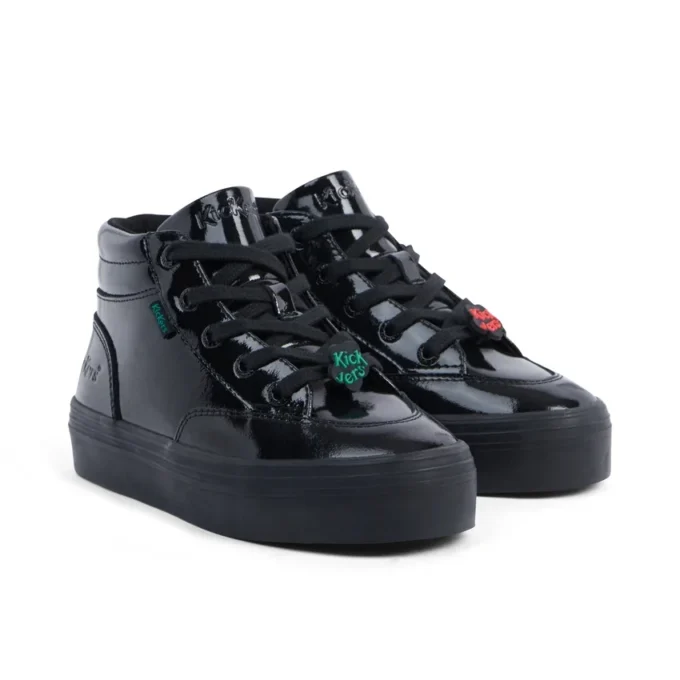 Tovni Stack Hi Flower in vernice nera per ragazze Tovni Stack Hi Flower in vernice nera per ragazze