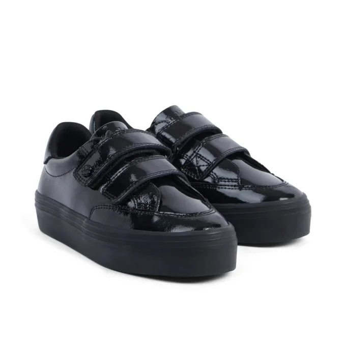 Tovni Stack Lo Vel in vernice nera per ragazze Tovni Stack Lo Vel in vernice nera per ragazze