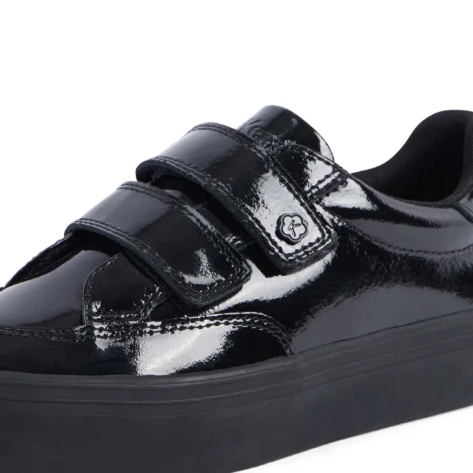 Tovni Stack Lo Vel in vernice nera per ragazze Tovni Stack Lo Vel in vernice nera per ragazze
