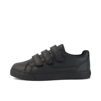 Tovni Trip in pelle alternativa nera, modello unisex per ragazzi