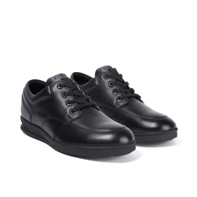 Troiko Lace in pelle nera da uomo/ragazzo Troiko Lace in pelle nera da uomo/ragazzo