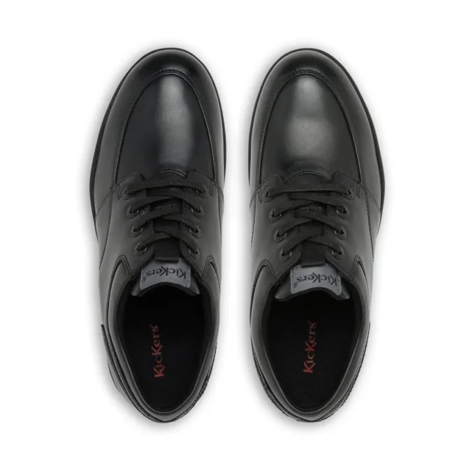 Troiko Lace in pelle nera da uomo/ragazzo Troiko Lace in pelle nera da uomo/ragazzo